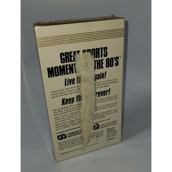 Great Sports Moments Of The 80s VHS Video New Vintage From 1989 - Factory Sealed - Picture 2 of 6